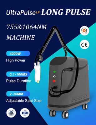 เครื่องกําจัดสีสีด้วยเลเซอร์ 755 1064nm อเล็กซ์ จังหวะยาว จังหวะสั้น จังหวะอเล็กซานดริต Yag เครื่องกําจัดผมด้วยเลเซอร์